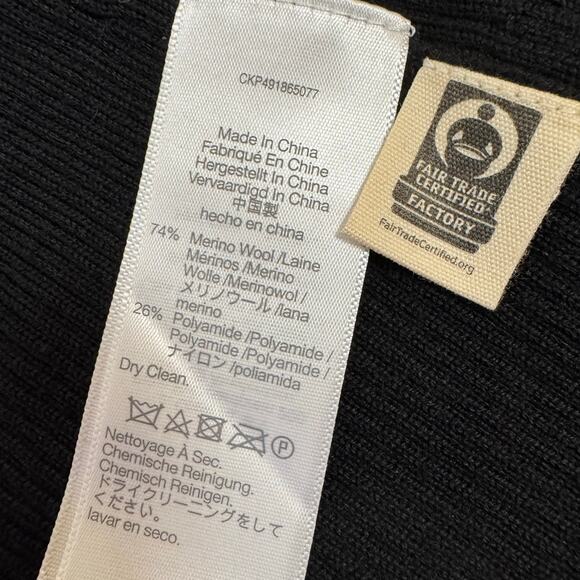 Madewell Merino Wool Blend Midi Skirt NWT Size Small $128 Black Goth Minimalist - Picture 4 of 7